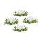 Melrose Set of 4 Mixed Floral Wreath Artificial Candle Rings 17"